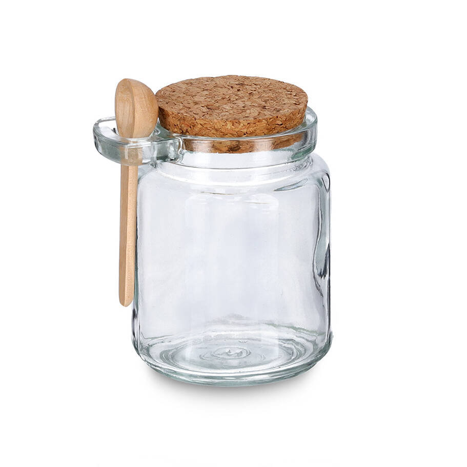 Słoik zamykany korkiem z praktyczną łyżeczką, 250 ml