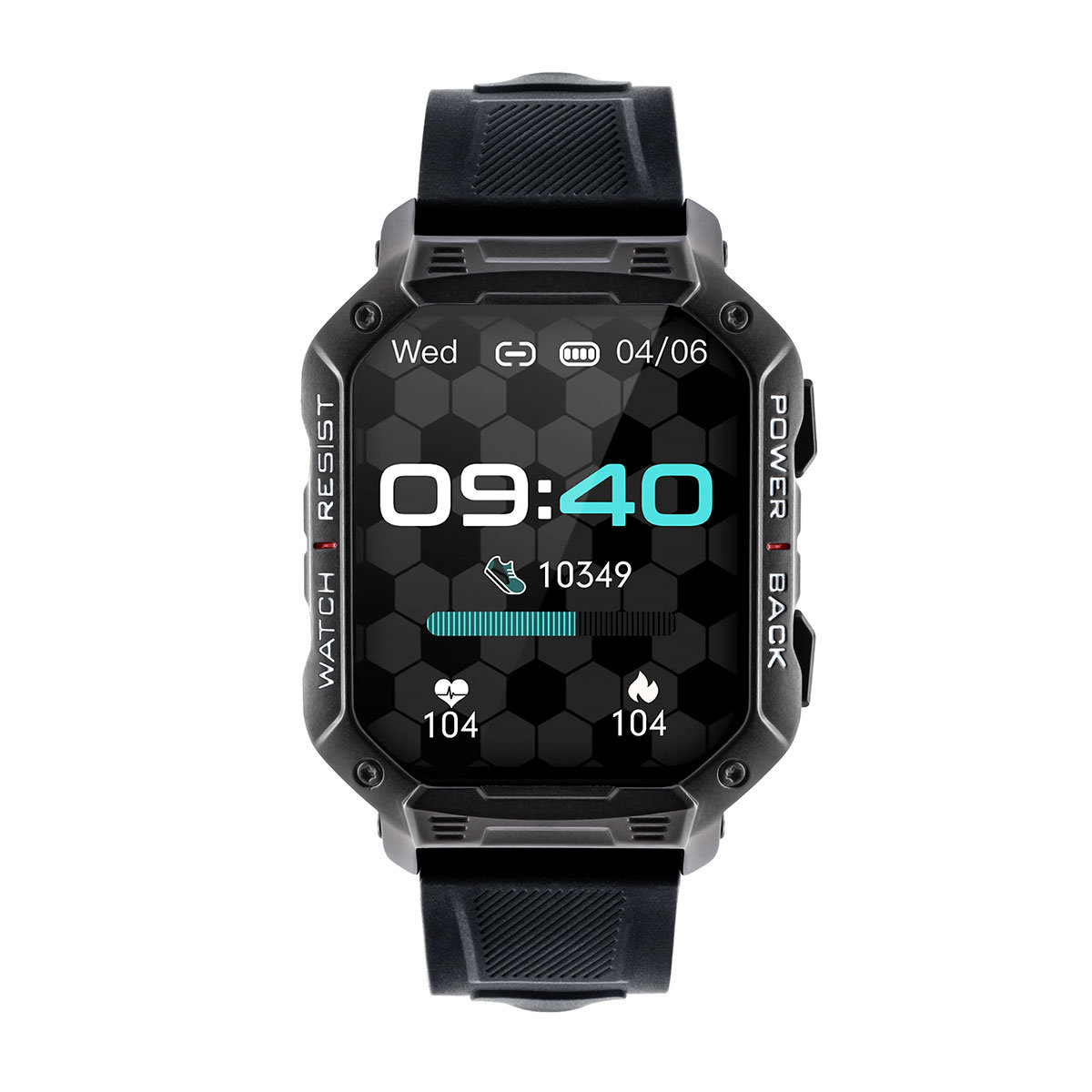 Smartwatch Watchmark Ultra Czarny Tryby sportowe Ciśnieniomierz Tętno