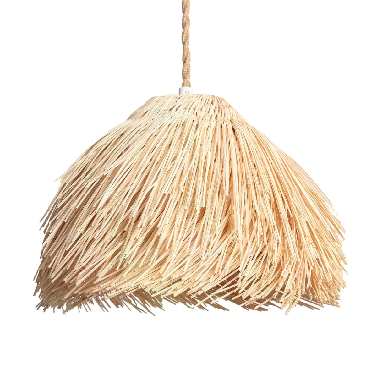 Zwieszana lampa Boho ABR-LW10-BH-E27 Abruzzo półokrągła ratan brązowa