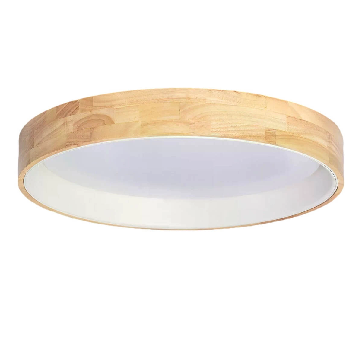 Okrągły plafon Nature ABR-PLODV-B-30W-CCT Abruzzo LED 31W 2700-6500K biały drewniany