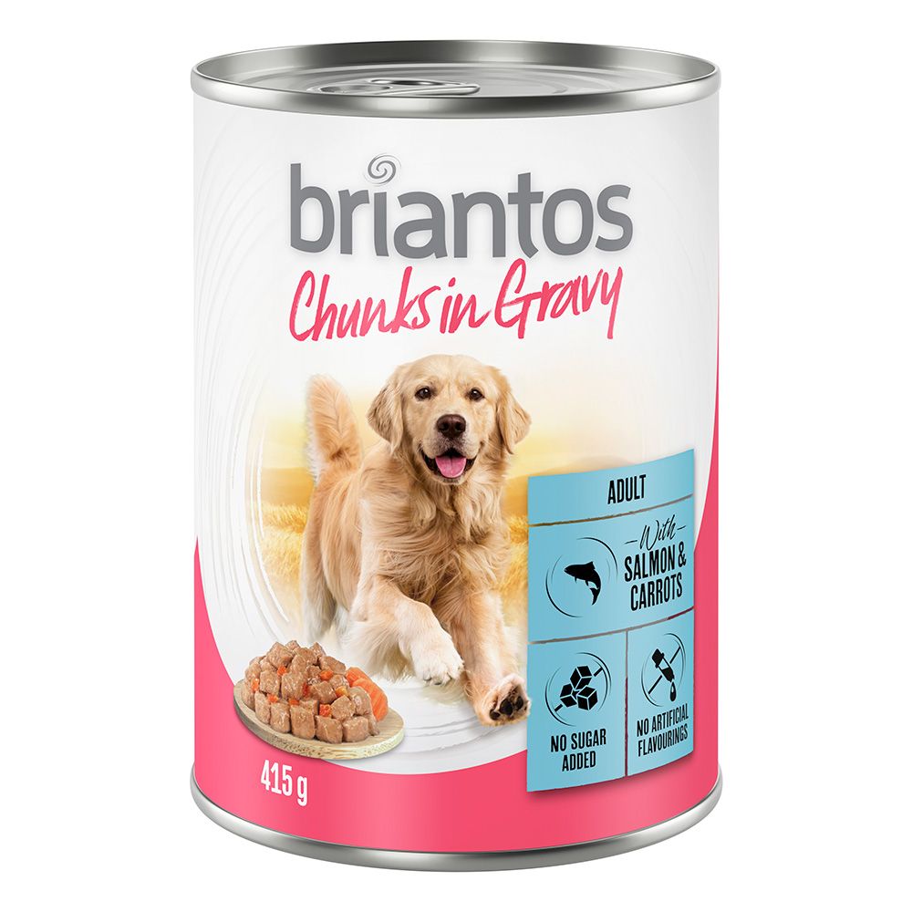 Korzystny pakiet Briantos Chunks w sosie, 24 x 415 g - Łosoś i marchewka