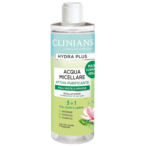 Clinians Hydra Plus - płyn micelarna do twarzy z zielonej herbaty i magnolii (400 ml)
