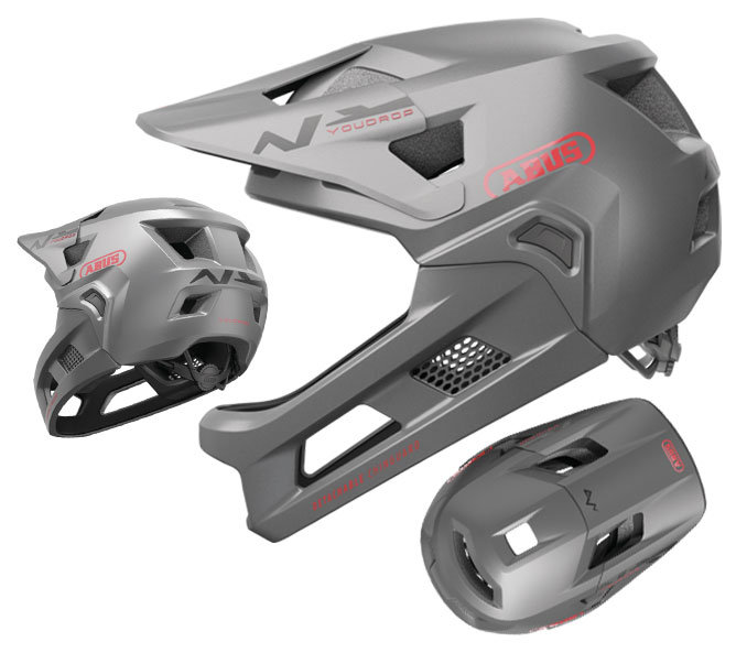 Kask rowerowy dziecięcy ABUS YOUDROP FF Ti silver S (48-55cm)