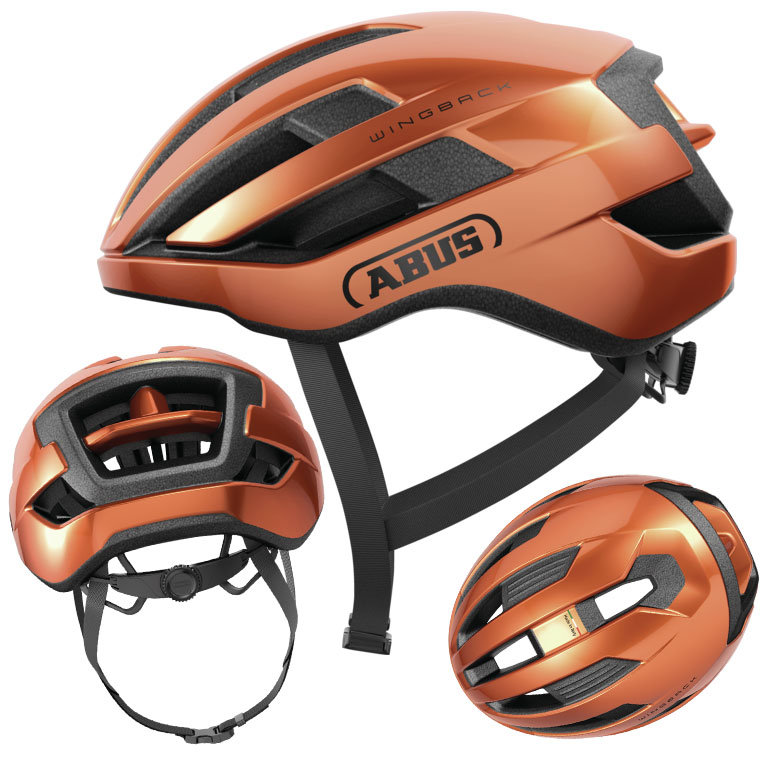 Kask rowerowy szosowy ABUS WINGBACK goldfish orange M (54-58cm)