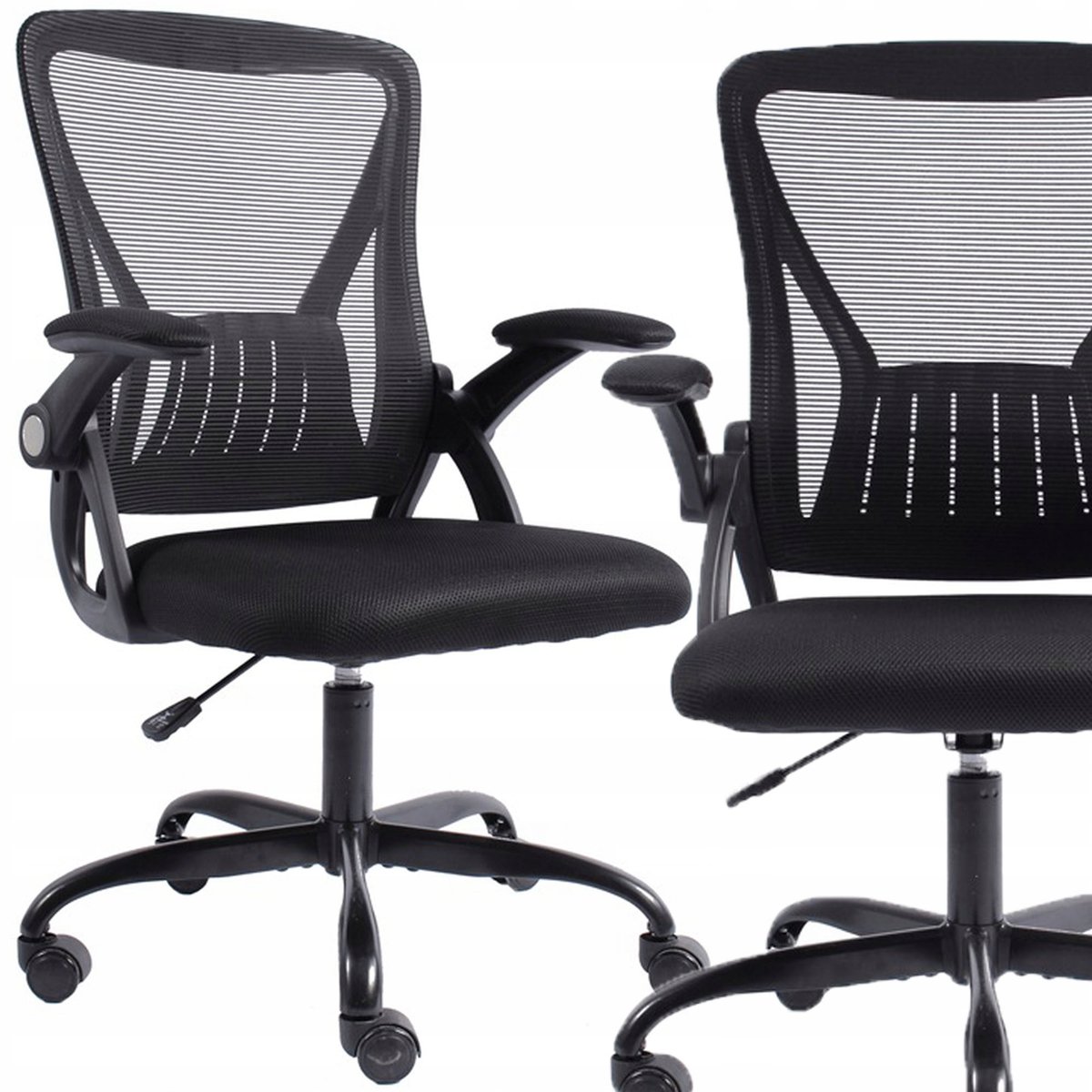 Krzesło biurowe obrotowe KRAKEN - czarny z regulacją wysokości i podłokietnikami KREDO