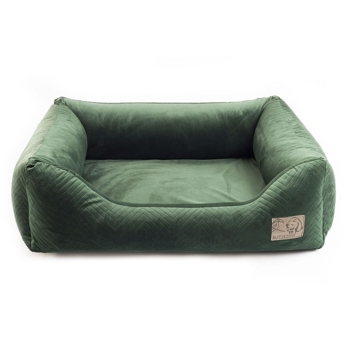 Legowisko dla psa kota Mata dla Psa Posłanie Kanapa Velvet Premium Zielone XL