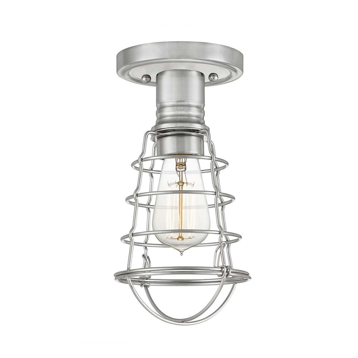 Mixon lampa sufitowa loftowa nikiel QZ-MIXON-SF-BN Quoizel