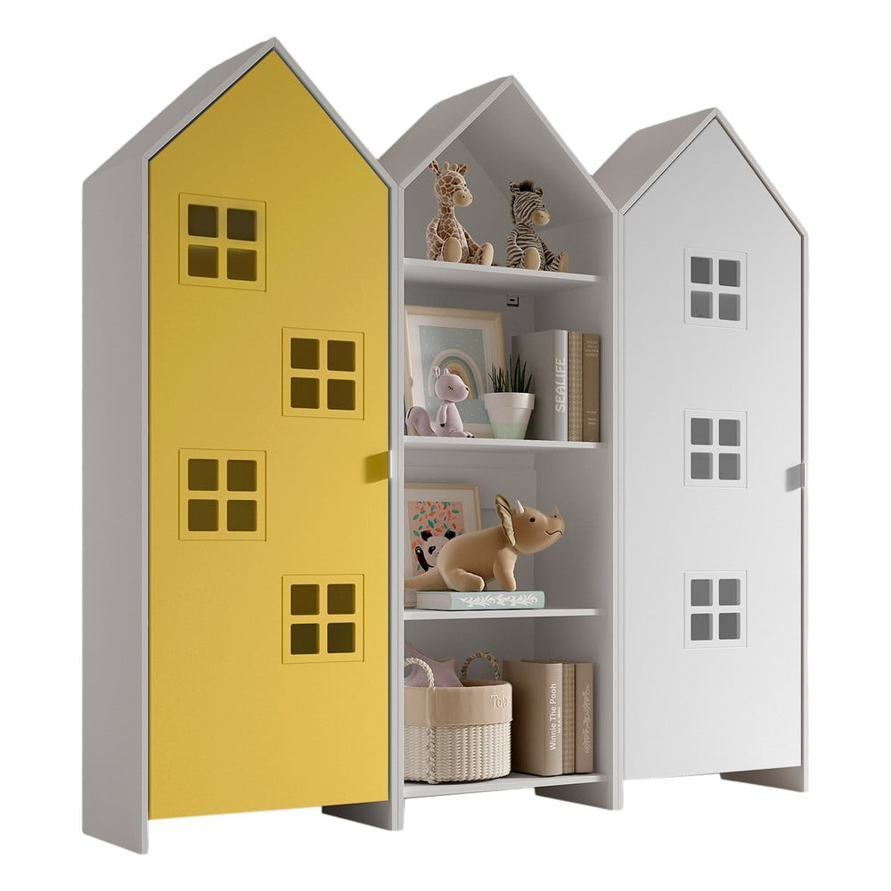 Żółto-biała szafa dziecięca otwarta 173x171,5 cm CASAMI BRUGES – Vipack