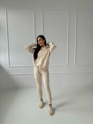 jasny beż spodnie dresowe