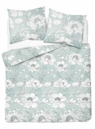 Detexpol Pościel bawełniana 180x200 miętowa kwiaty 4461 B bawełna 40