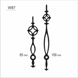 Wskazówki zegarowe ozdobne W87/109mm