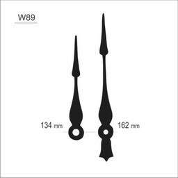 Wskazówki zegarowe ozdobne W89/162mm