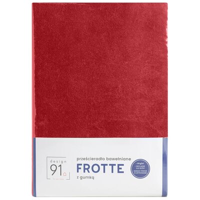 Prześcieradło z Gumką Frotte D91 120x200 w.20 Czer