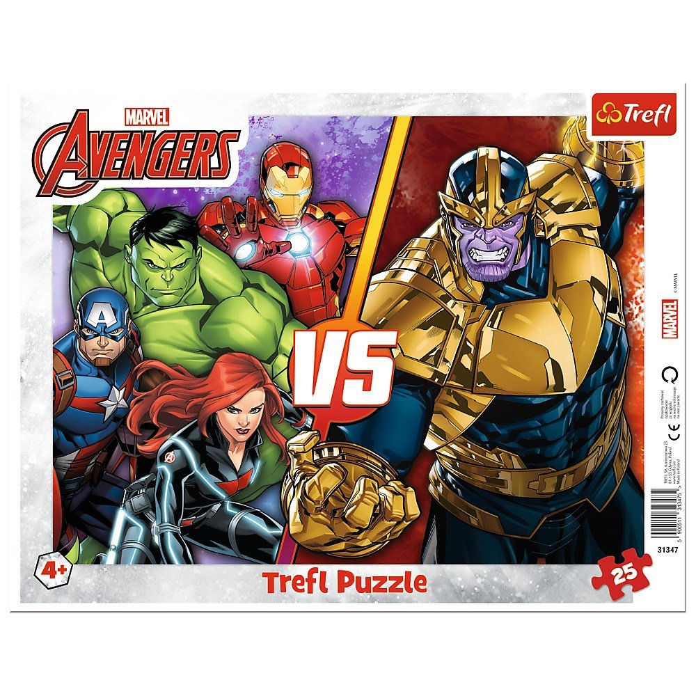 puzzle 25 ramkowe niezwyciężona drużyna avengers 31427