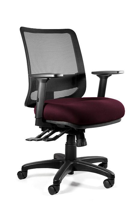 Fotel ergonomiczny, biurowy, Saga Plus M, burgundy