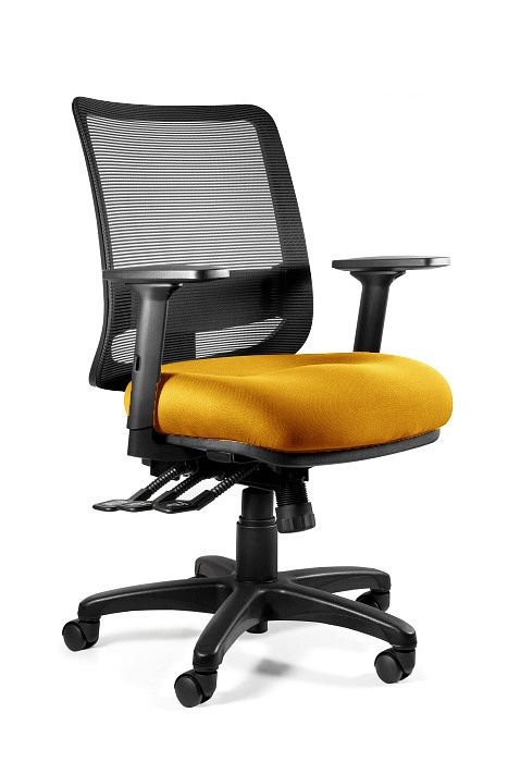Fotel ergonomiczny, biurowy, Saga Plus M, honey