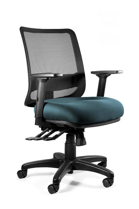 Fotel ergonomiczny, biurowy, Saga Plus M, steelblue