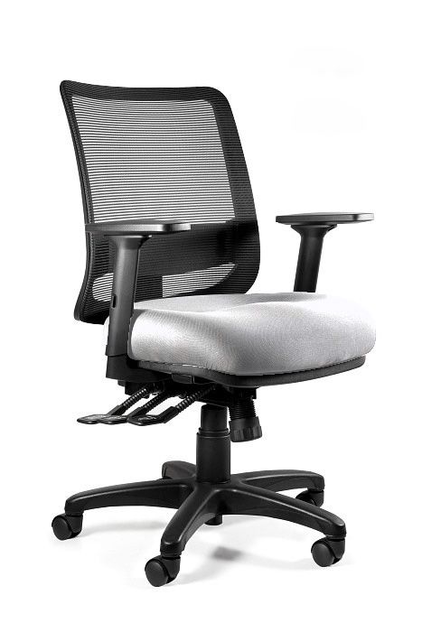 Fotel ergonomiczny, biurowy, Saga Plus M, snowy