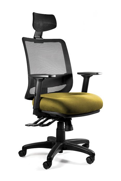 Fotel ergonomiczny do biura, Saga Plus, khaki