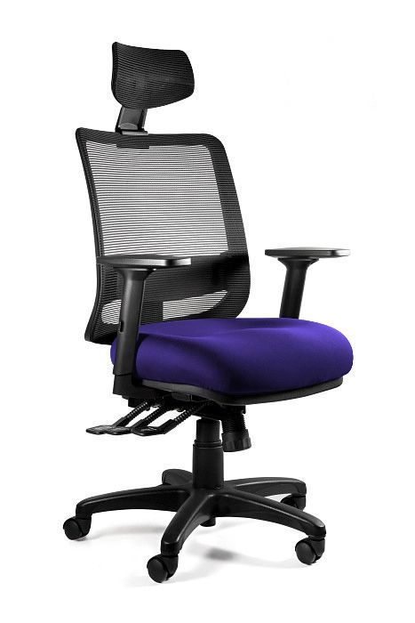 Fotel ergonomiczny do biura, Saga Plus, navyblue