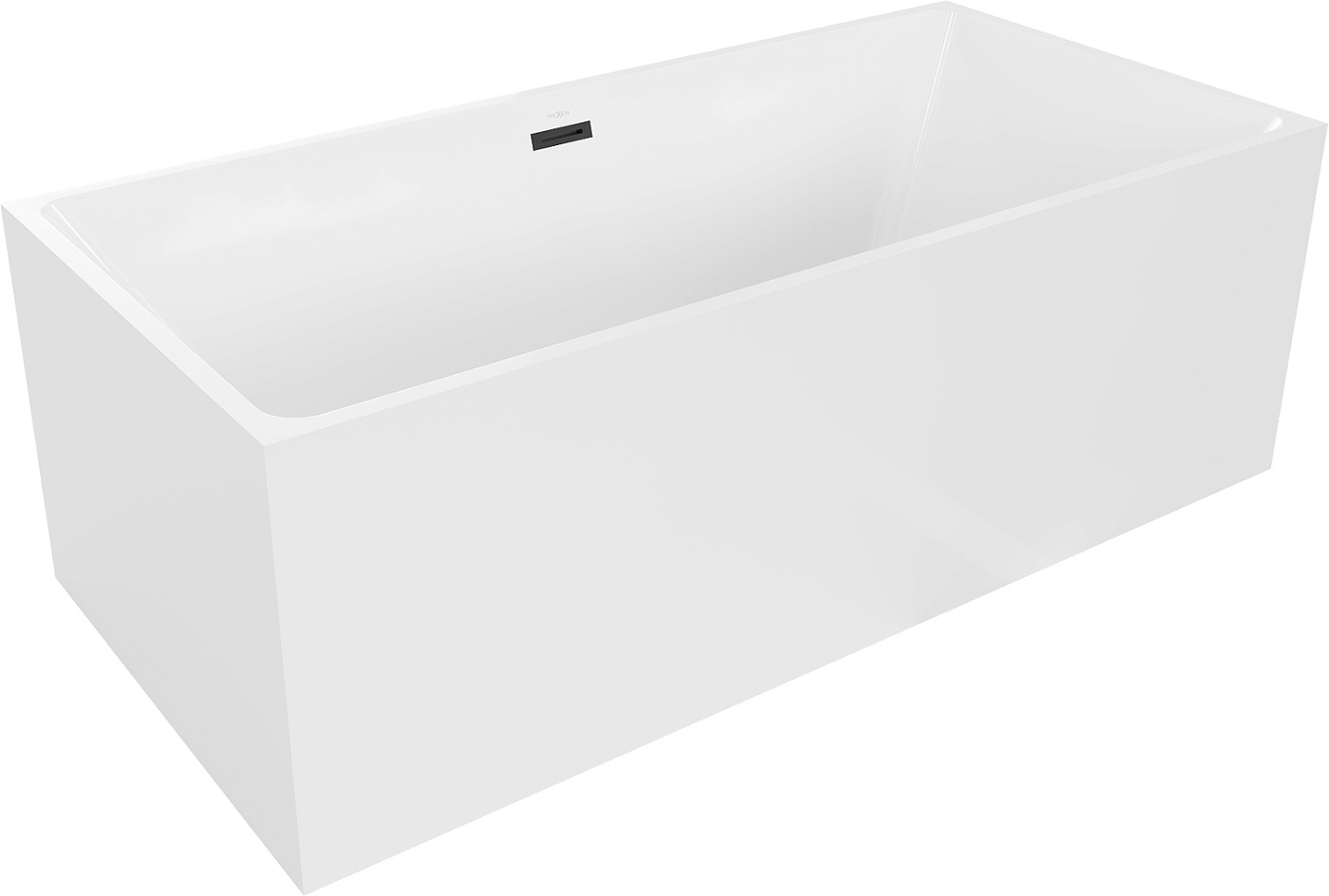 Mexen Nita wanna wolnostojąca 170 x 80 cm, biała, przelew czarny - 52091708000-70