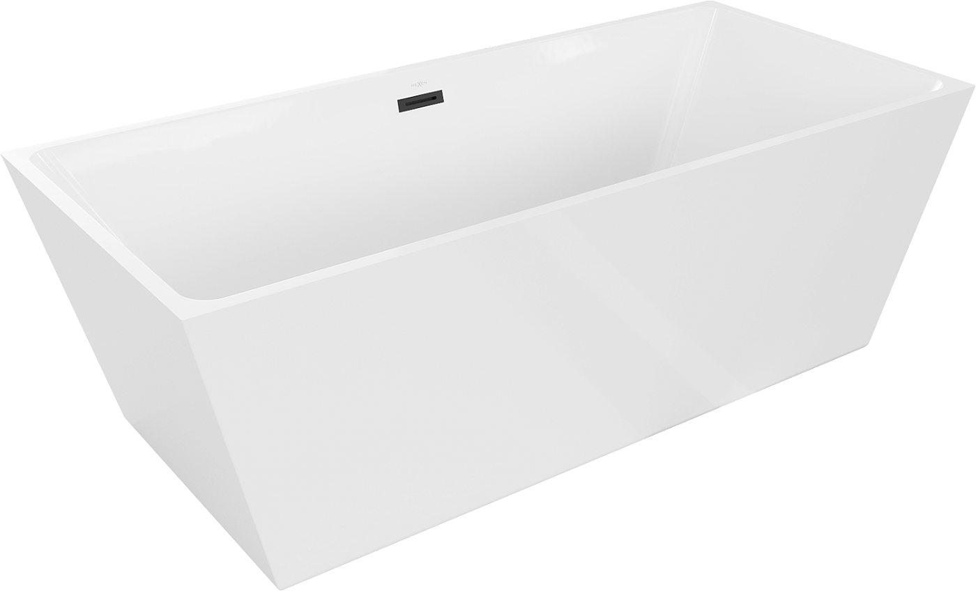 Mexen Lita wanna wolnostojąca 170 x 75 cm, biała, przelew czarny - 52121707500-70