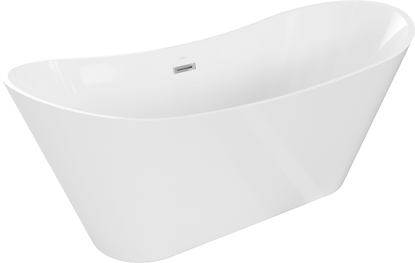 Mexen Celia wanna wolnostojąca 170 x 75 cm, biała, przelew chrom - 52331707500-01