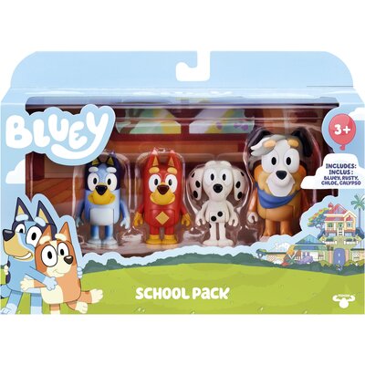 Bluey, Figurki 4Pak, Szkolna Paczka