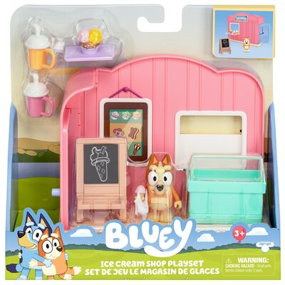 Bluey, lodziarnia, zestaw z figurką