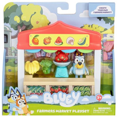 Bluey, sklep spożywczy, zestaw z figurką