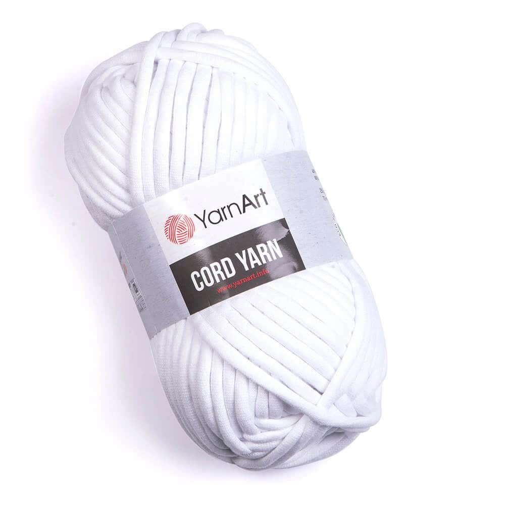 Gruba włóczka YarnArt Cord Yarn nr 751 biały, tunel z wypełnieniem 250g 73m