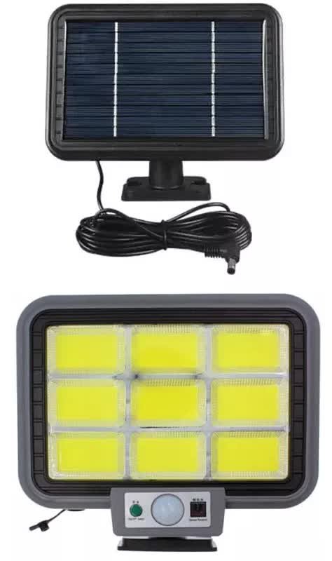 Ścienna lampa solarna HS-8022 40w pilot, czujnik ruchu i zmierzchu