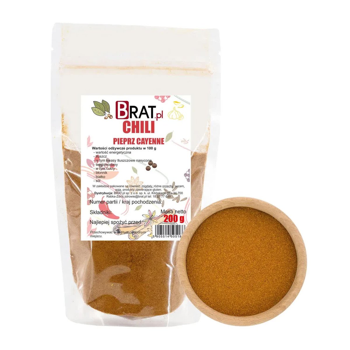 Chili pieprz cayenne 200g Wysoka JAKOŚĆ Produkt NATURALNY