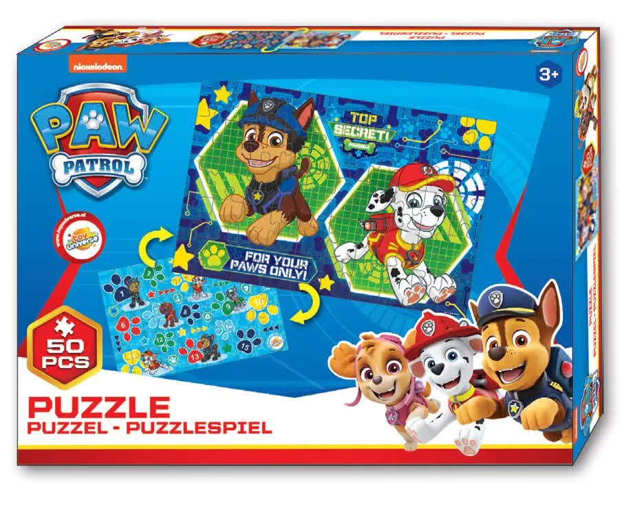 Puzzle Nickelodeon dwustronne 50el - PSI PATROL