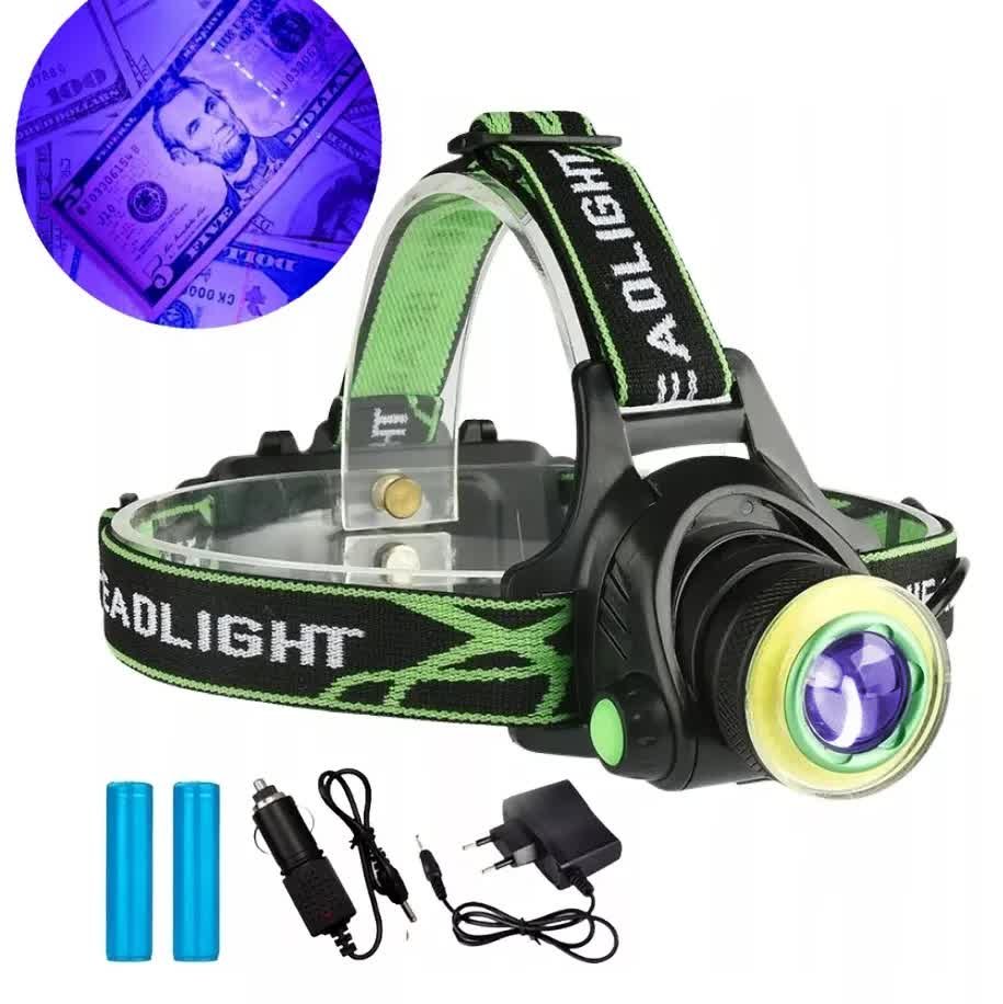 LATARKA CZOŁOWA UV LED CZOŁÓWKA ZOOM