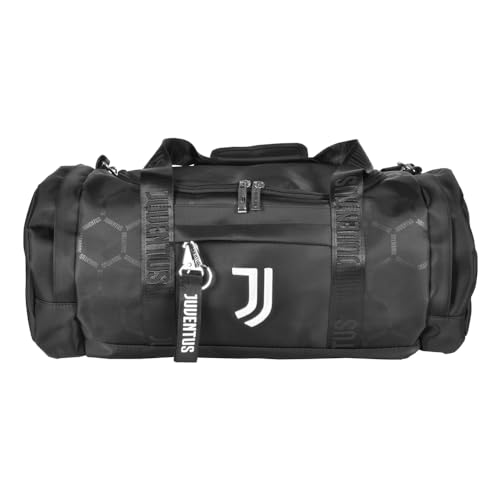Imma - Juventus Torba Plecak - Oficjalny produkt - Poliester - do podróży - 50x26x20cm, Czarny, torba z różnymi kieszeniami i brelokiem
