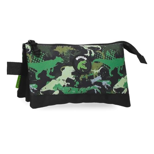 Movom Raptors Triple Case Czarny 22x12x5 cms Poliester by Joumma Bags, czarny, Potrójne etui