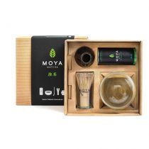 Moya Matcha Zestaw ceremonialny do matchy ze szklaną czarką 700 g Bio