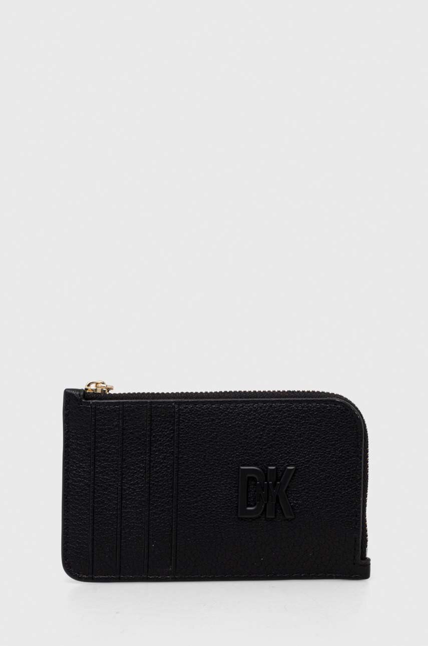Dkny portfel skórzany damski kolor czarny - DKNY