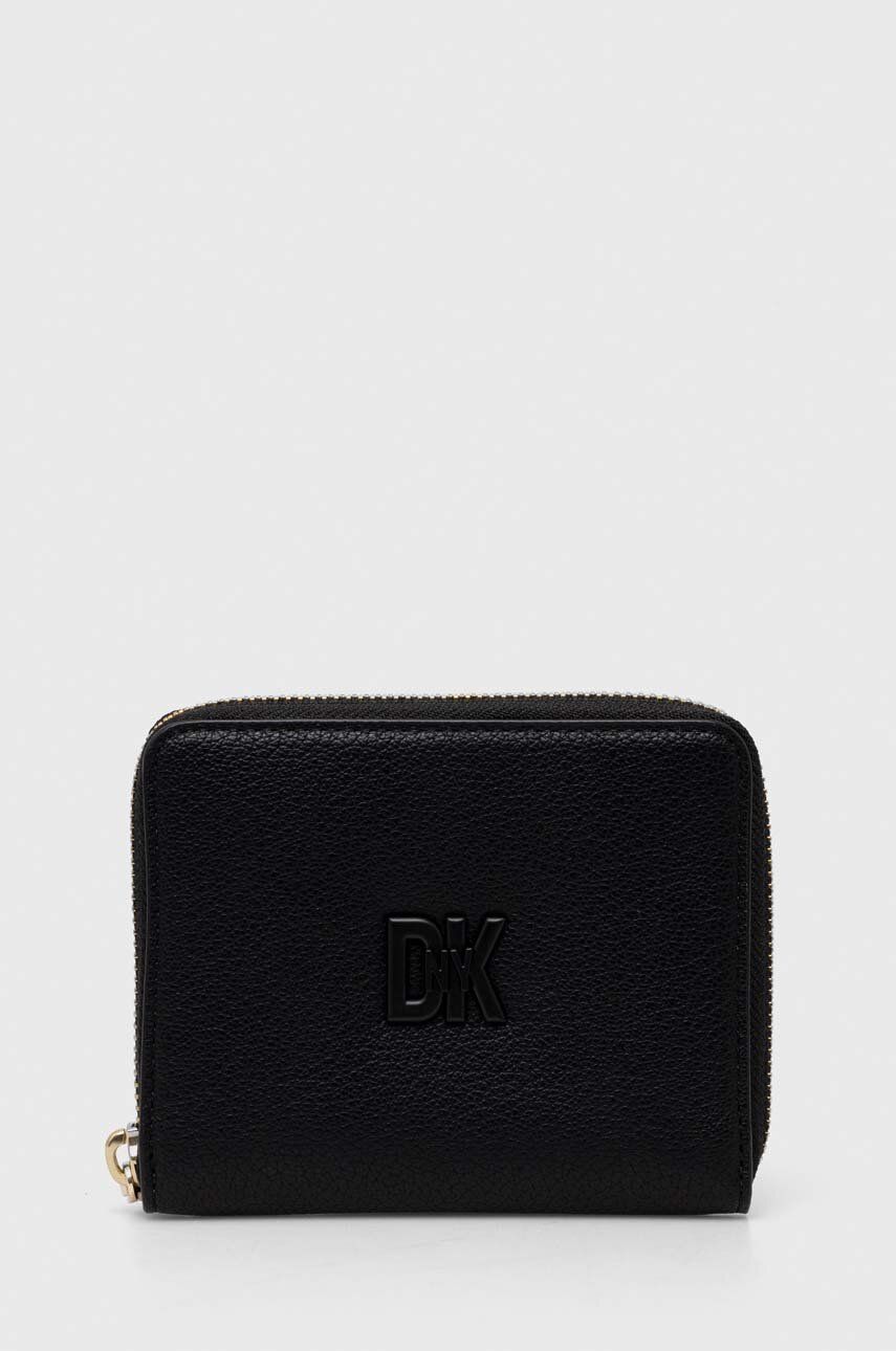 Dkny portfel skórzany damski kolor czarny R411KB98 - DKNY