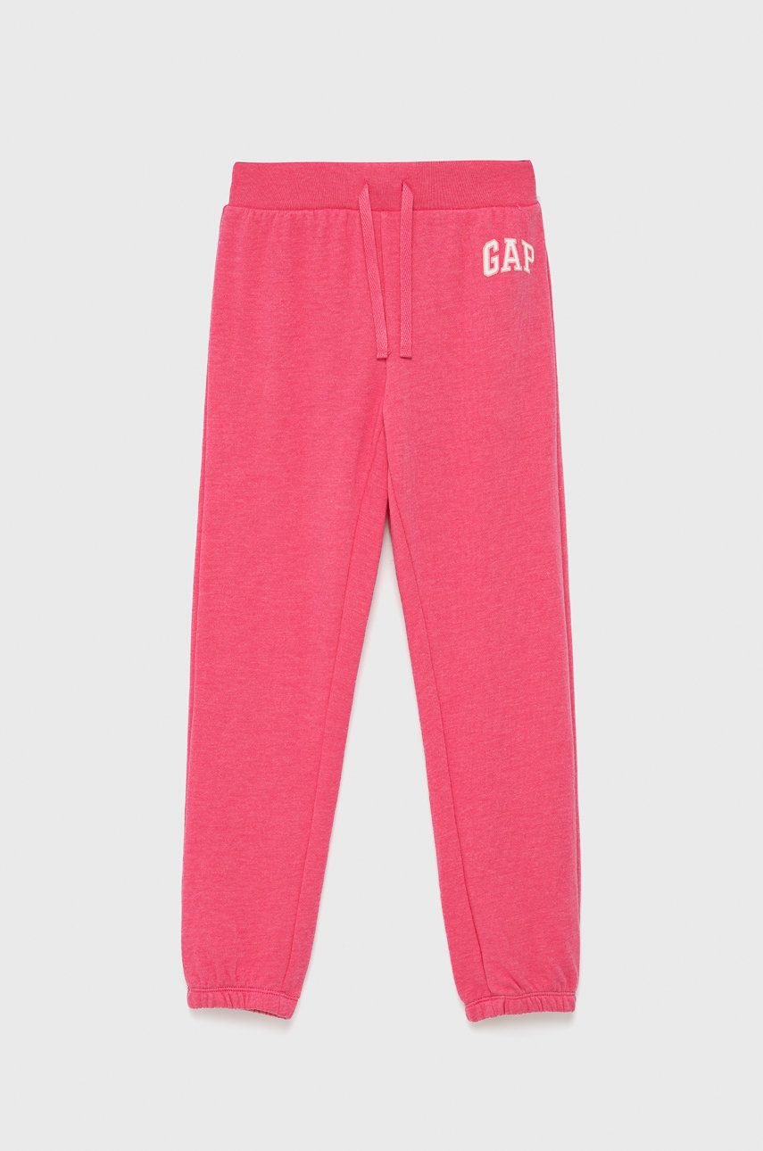 GAP spodnie dresowe dziecięce kolor fioletowy gładkie - Gap