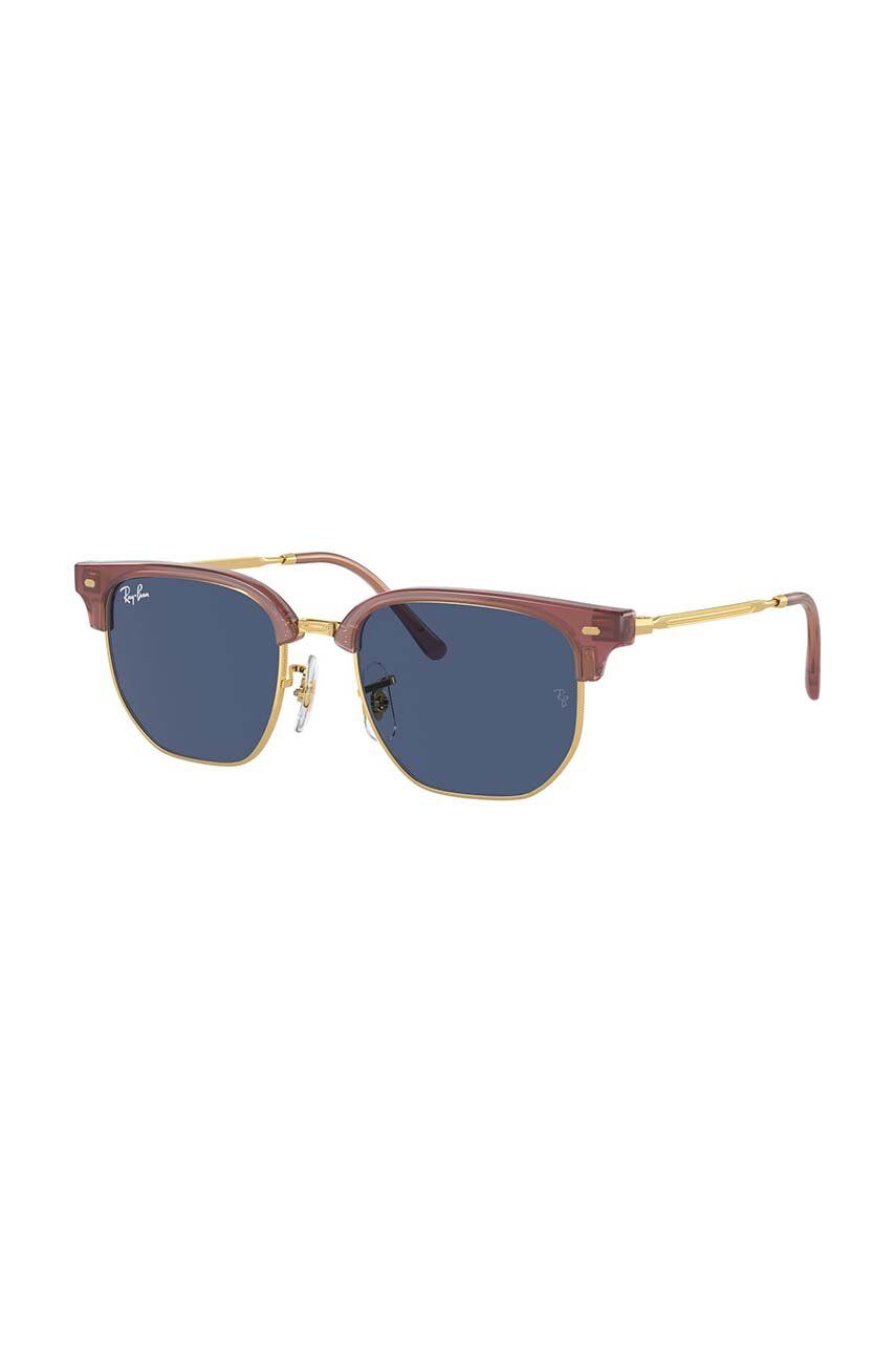 Ray-Ban okulary przeciwsłoneczne dziecięce NEW CLUBMASTER kolor fioletowy 0RJ9116S