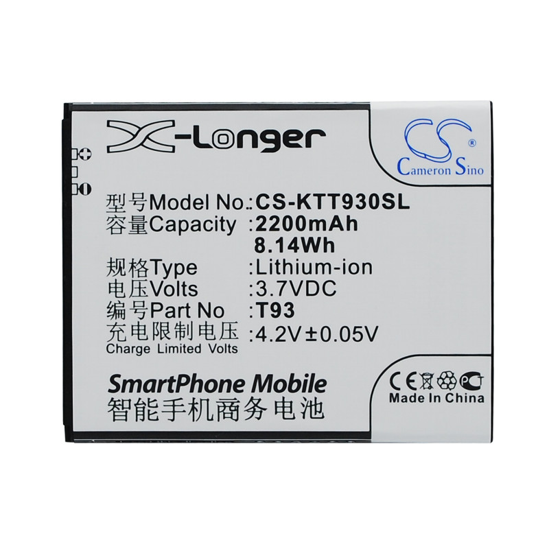 K-Touch T93 2200mAh 8.14Wh Li-Ion 3.7V (Cameron Sino)