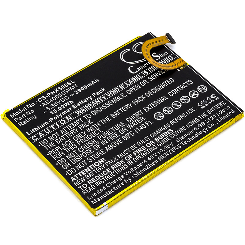 Philips Xenium X596 / AB4000DWMT 3900mAh 15.0Wh Li-Polymer 3.85V (Cameron Sino)