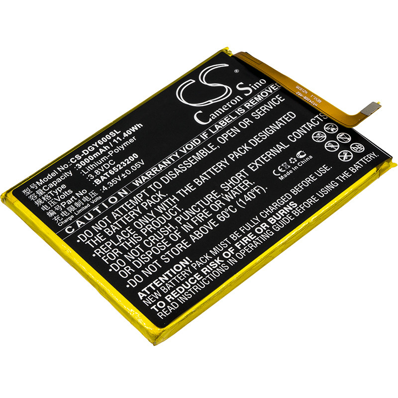 Doogee Y6 / BAT6523200 3000mAh 11.40Wh Li-Polymer 3.8V (Cameron Sino)
