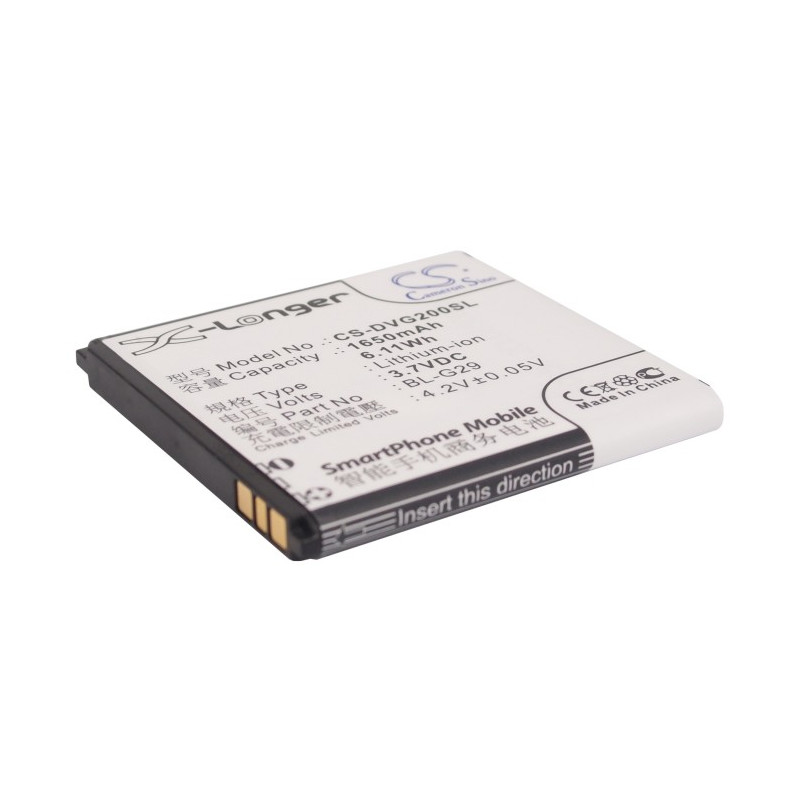 DOOV IEva D2 / BL-G29 1650mAh 6.11Wh Li-Ion 3.7V (Cameron Sino)