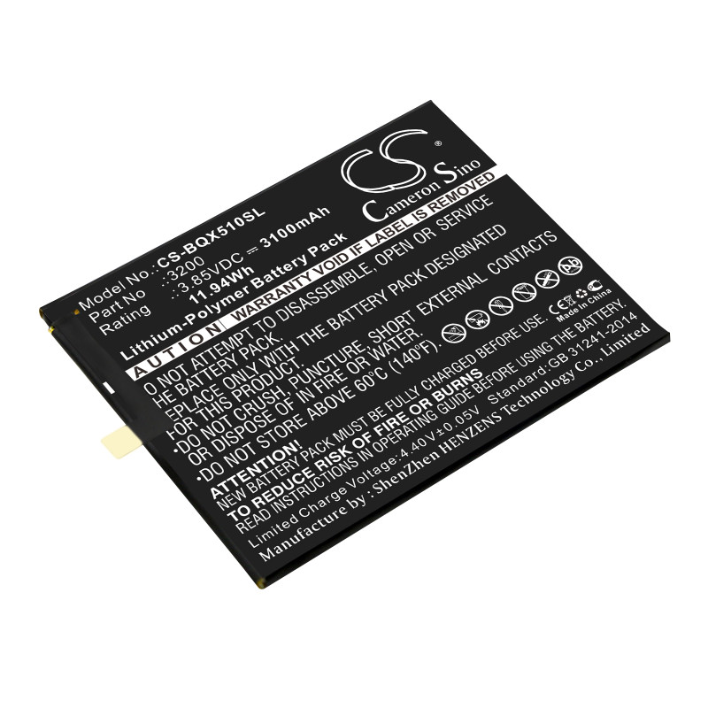 BQ Aquaris X5 Plus / 3200 3100mAh 11.94Wh Li-Polymer 3.85V (Cameron Sino)