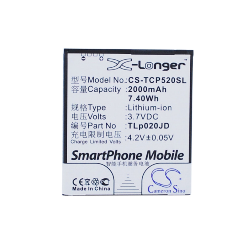 TCL P520L / TLp020JD 2000mAh 7.40Wh Li-Ion 3.7V (Cameron Sino)