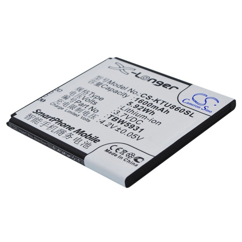 K-Touch U86 / TBW5931 1600mAh 5.92Wh Li-Ion 3.7V (Cameron Sino)