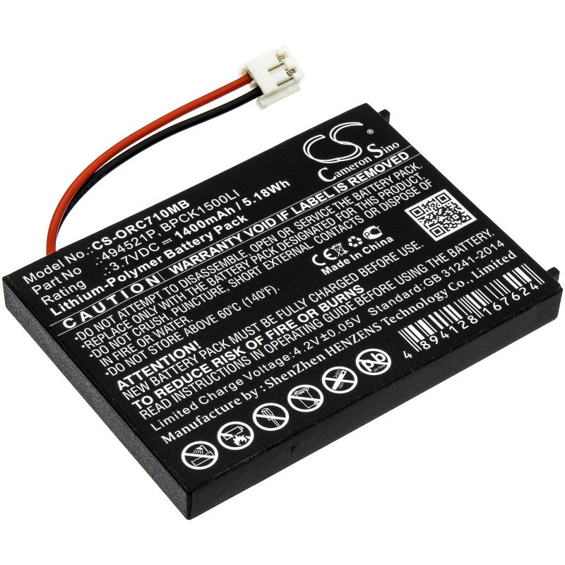 Oricom SC720 / 494521P 1400mAh 5.18Wh Li-Polymer 3.7V (Cameron Sino)